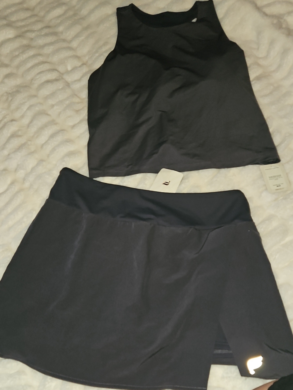 Fabletics Black Athletic Skort Set